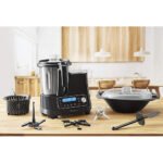 MOULINEX HF456810 Clickchef Kompakt-Küchenmaschine, 5 Automatikprogramme, 32 Funktionen, integrierte Waage, Schwarz – Bild 4