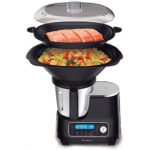 MOULINEX HF456810 Clickchef Kompakt-Küchenmaschine, 5 Automatikprogramme, 32 Funktionen, integrierte Waage, Schwarz – Bild 2