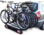 Menabo Kupplungsträger Heckträger Race 4 für 4 Räder + Transportbox Nekkar 300 Liter silber – Bild 5