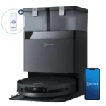ECOVACS DEEBOT T50 Pro Omni GEN2 Staubsauger Roboter mit 1L Original-Reinigungsflüssigkeit, 21000Pa Saugroboter mit Wischfunktion Wischroboter Schwarz