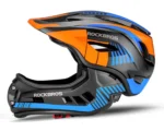 ROCKBROS Kinderhelm Kinder Fahrrad Schutzhelm Anti-Schweiß EPS/PC M; 54-57CM Orange Schwarz