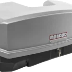 Menabo Kupplungsträger Heckträger Race 4 für 4 Räder + Transportbox Nekkar 300 Liter silber