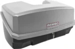 Menabo Kupplungsträger Heckträger Race 4 für 4 Räder + Transportbox Nekkar 300 Liter silber