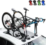 ROCKBROS Fahrradträger mit Saugnäpfe, Fahrrad Dachgepäckträger, für 2 Fahrräder, Schwarz – Bild 2