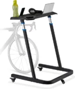 Relaxdays Multifunktionspult höhenverstellbar, Laptoptisch mit Rollen, Stehpult, Fahrradtisch, Höhe: 88-125 cm, schwarz