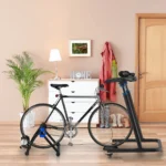 Relaxdays Multifunktionspult höhenverstellbar, Laptoptisch mit Rollen, Stehpult, Fahrradtisch, Höhe: 88-125 cm, schwarz – Bild 3