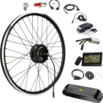 windmeile | E-Bike Umbausatz, Vorderrad Motor, inklusive Akku, mit komplettem Zubehör, Schwarz, 20“ Zoll, Umbau Kit, Pedelec
