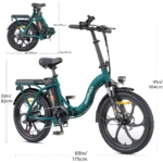 HillMiles E Bike, E-Bike Klapprad mit 36V 13Ah Akku bis zu 80-100km, 20 *3.0 Zoll, 7-Gang SHIMANO, 250W Motor & 25km/h MilePort 1 – Bild 3