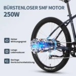SAXXX E-Bike, EVEREST 2.0 DIAMANT Tiefeinsteiger Elektrofahrrad, 374Wh integrierter Akku, Shimano Acera 7-Gang, City E-Bike – Bild 3