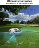 ANTHBOT Genie1000 RTK Mähroboter SET mit Garage – 2000m² drahtlos – 4G LTE, 4-Kamera Vision, 5000mAh, IPX6 – Bild 2