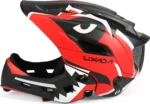 Lixada Fahrradhelm, Kinderhelm, Fahrradhelm Jungen Mädchen, Sporthelm, Rollschuhhelm, Umschaltbarer Halbhelm, Schutzhelm, Rot, Krokodil-Stil – Bild 2