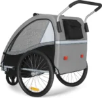 Tiggo VS 2 Kinderanhänger Fahrradanhänger 360° Drehbar 2in1 Joggerfunktion Kinderfahrradanhänger + 5-Punkt Sicherheitsgurt Jogger – Bild 3