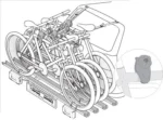 Menabo Kupplungsträger Heckträger Race 4 für 4 Räder + Transportbox Nekkar 300 Liter silber – Bild 4